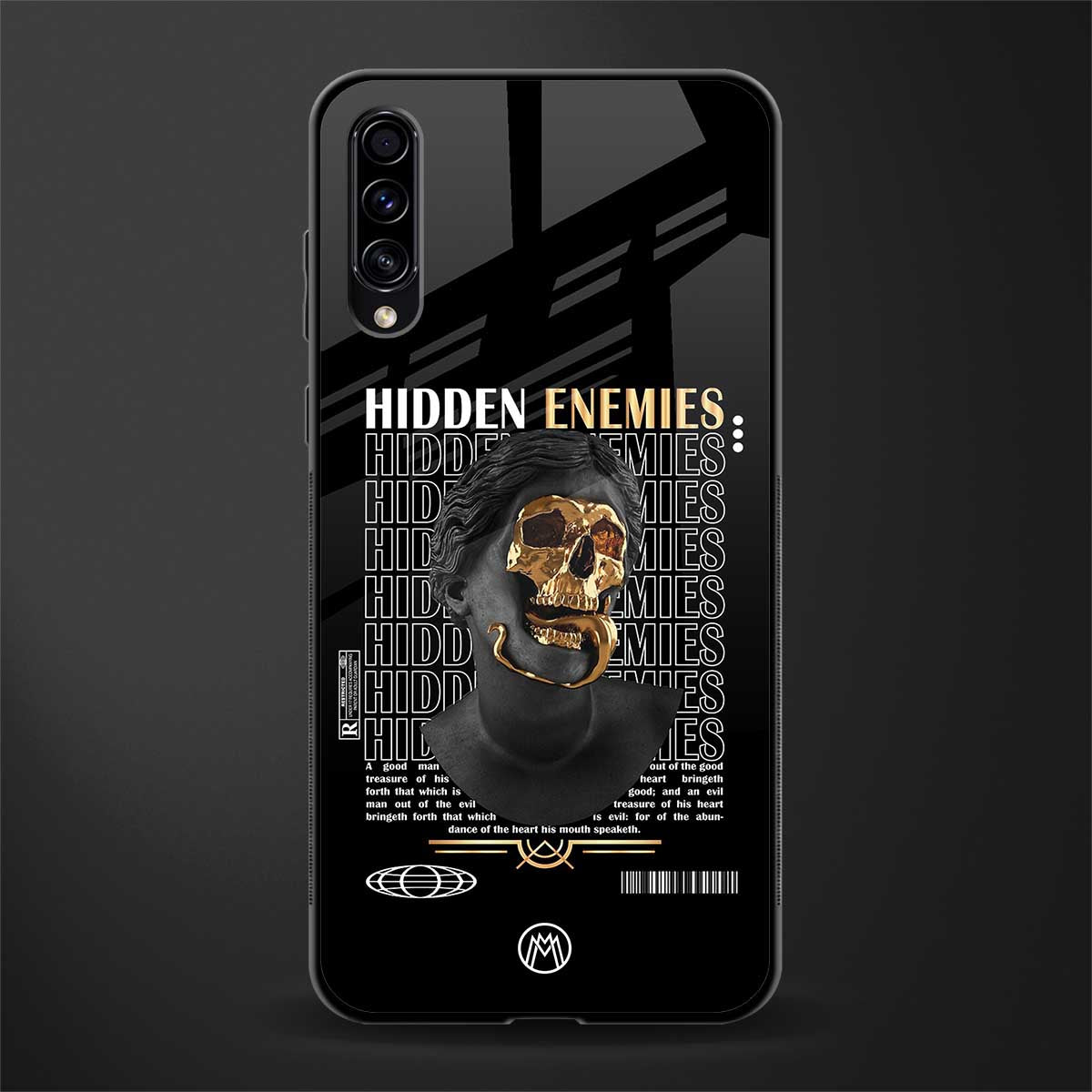 hidden enemies glass case for samsung galaxy a70s image