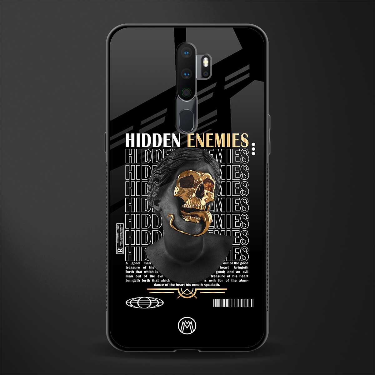 hidden enemies glass case for oppo a5 2020 image