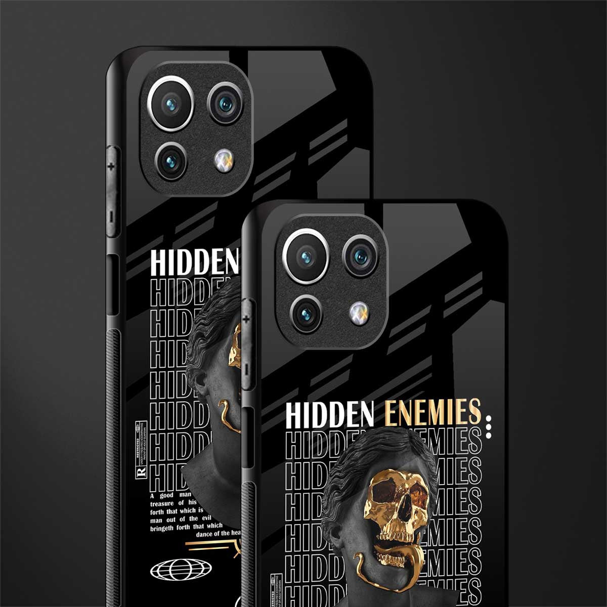 hidden enemies glass case for mi 11 lite image-2