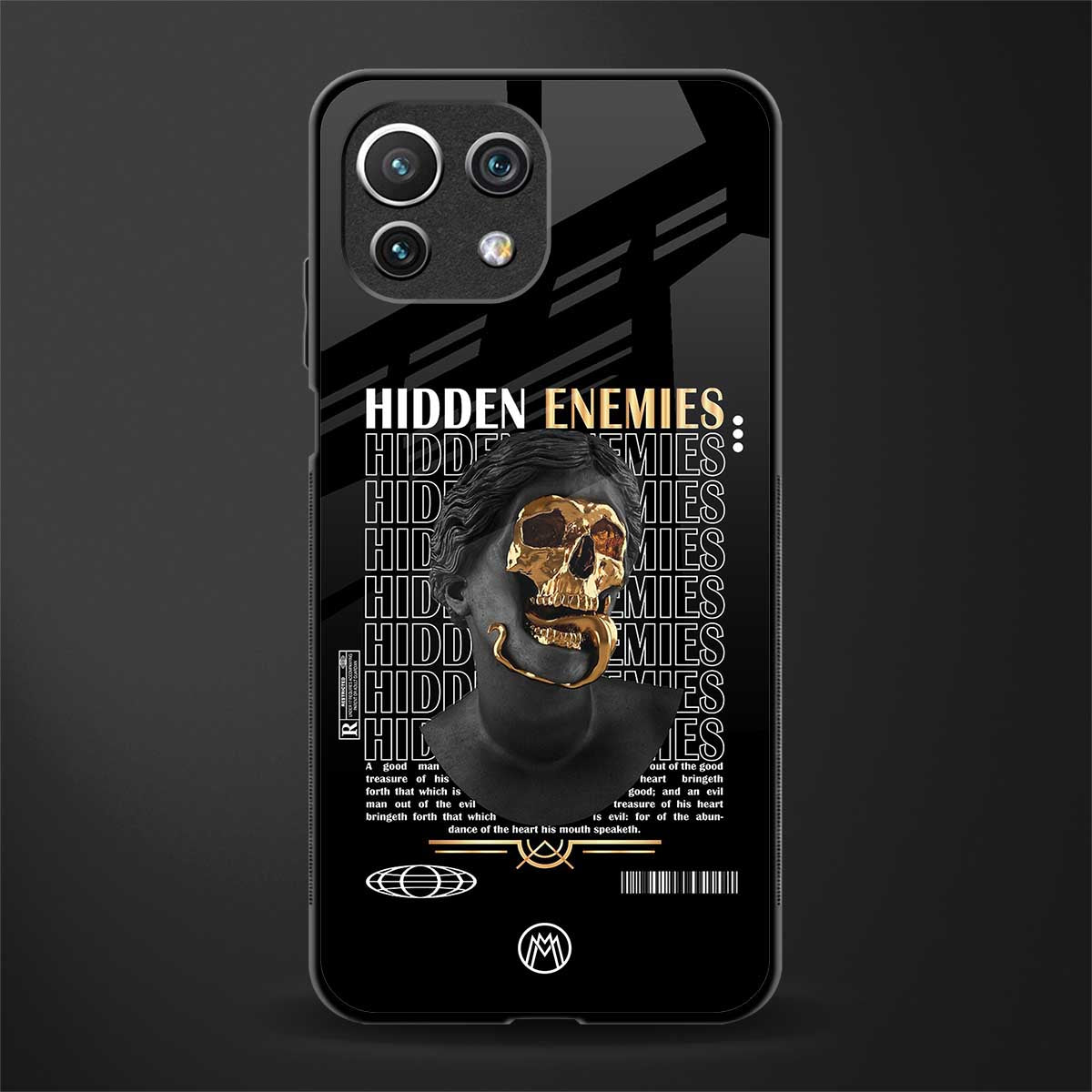 hidden enemies glass case for mi 11 lite image