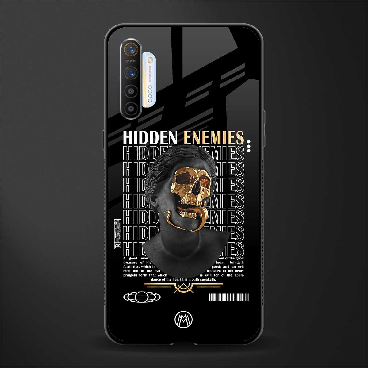 hidden enemies glass case for realme xt image