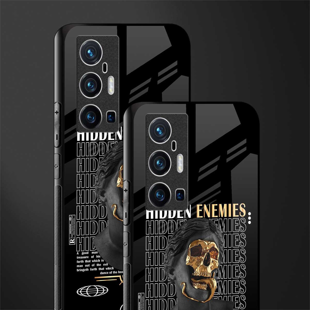 hidden enemies glass case for vivo x70 pro plus image-2