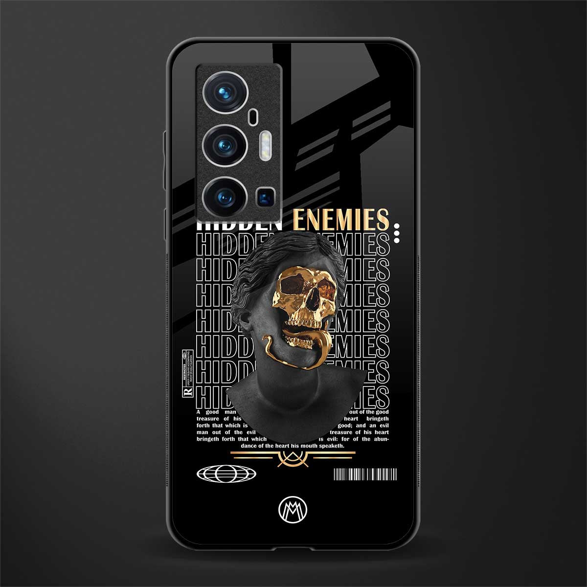 hidden enemies glass case for vivo x70 pro plus image