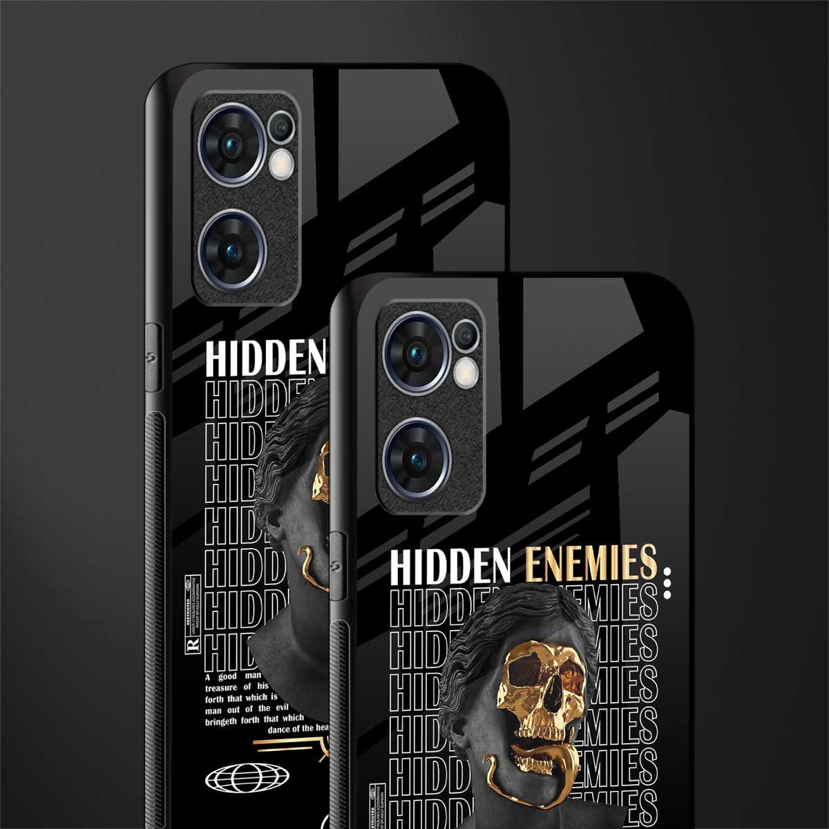 hidden enemies glass case for oppo reno7 5g image-2