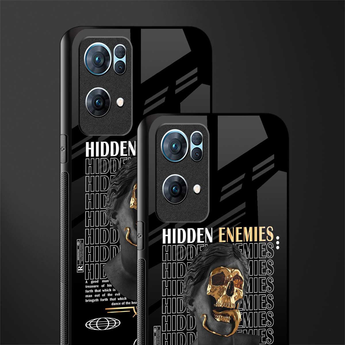 hidden enemies glass case for oppo reno7 pro 5g image-2