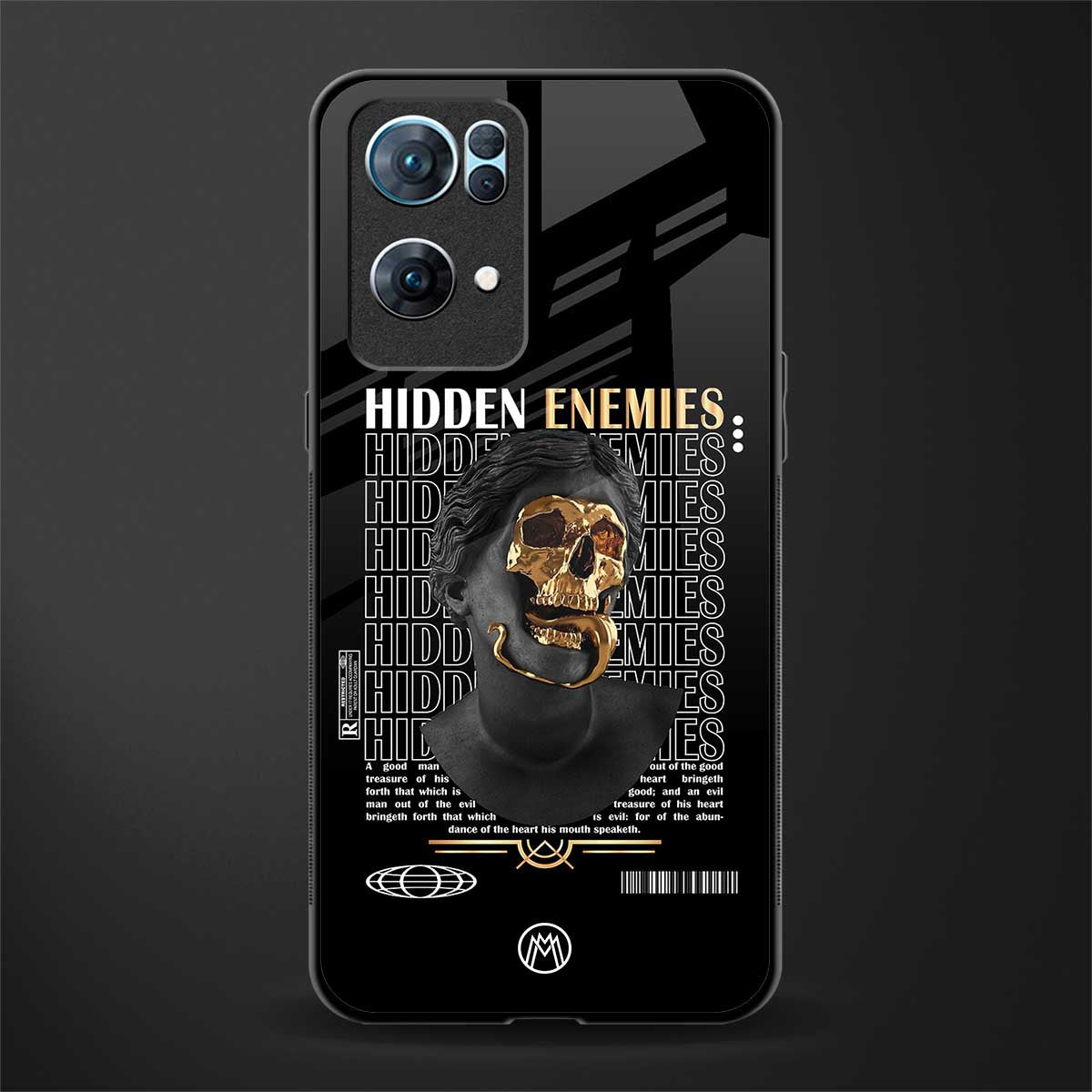 hidden enemies glass case for oppo reno7 pro 5g image