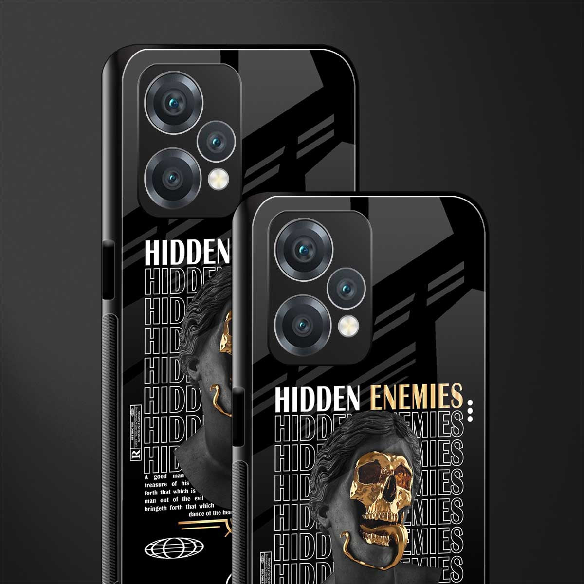 hidden enemies back phone cover | glass case for realme 9 pro 5g