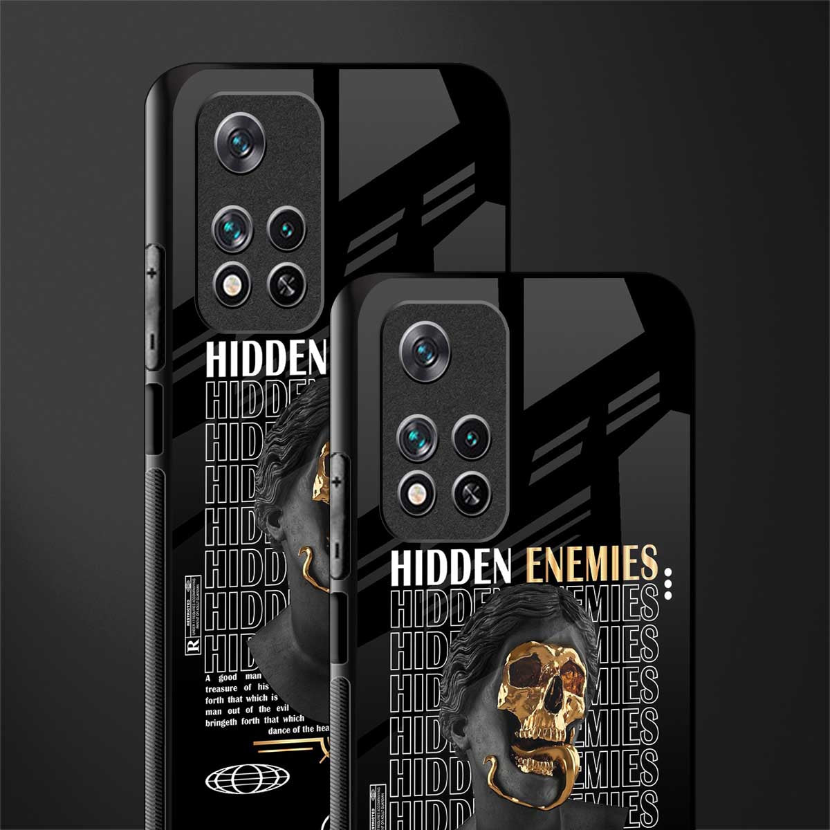 hidden enemies glass case for poco m4 pro 5g image-2