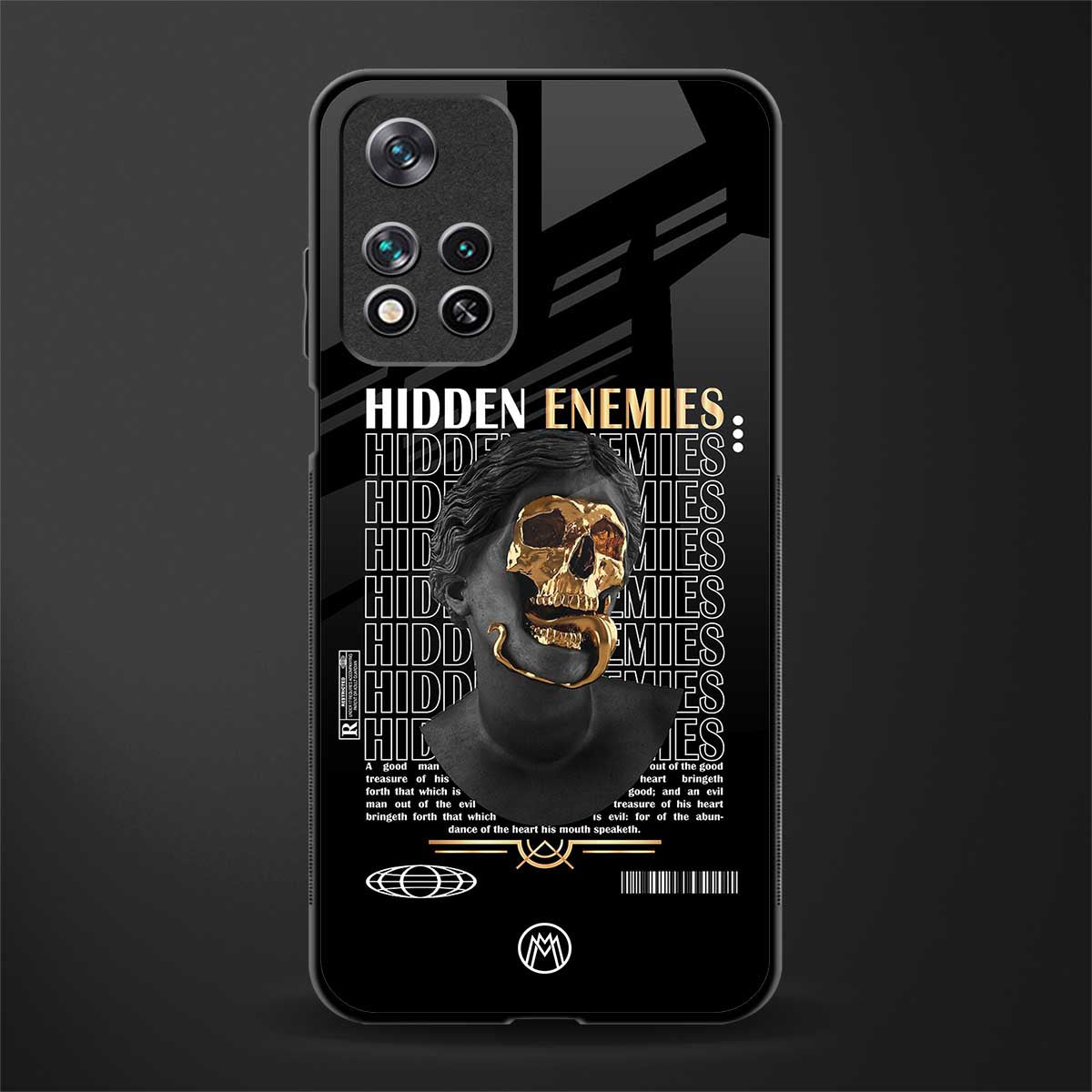 hidden enemies glass case for poco m4 pro 5g image