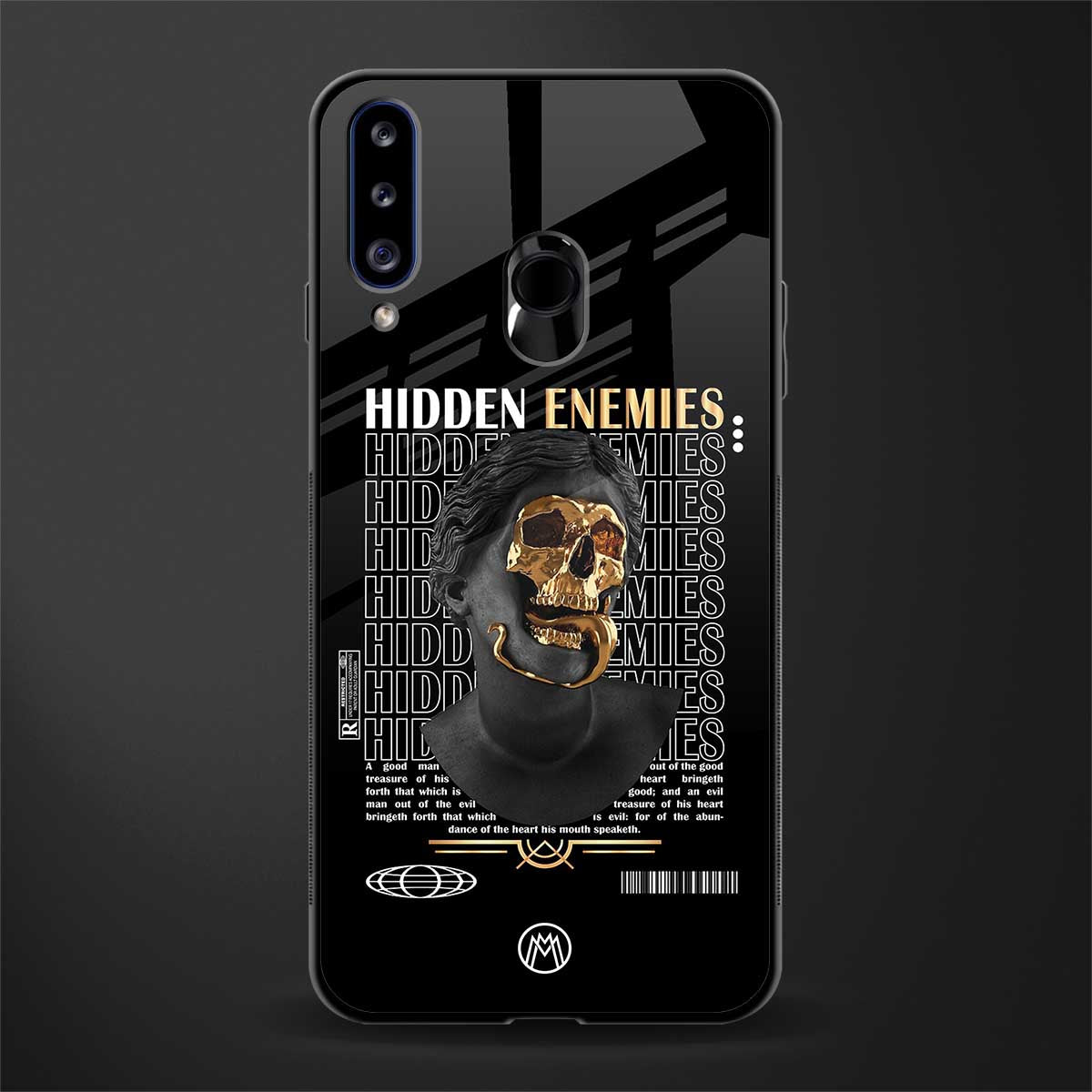 hidden enemies glass case for samsung galaxy a20s image