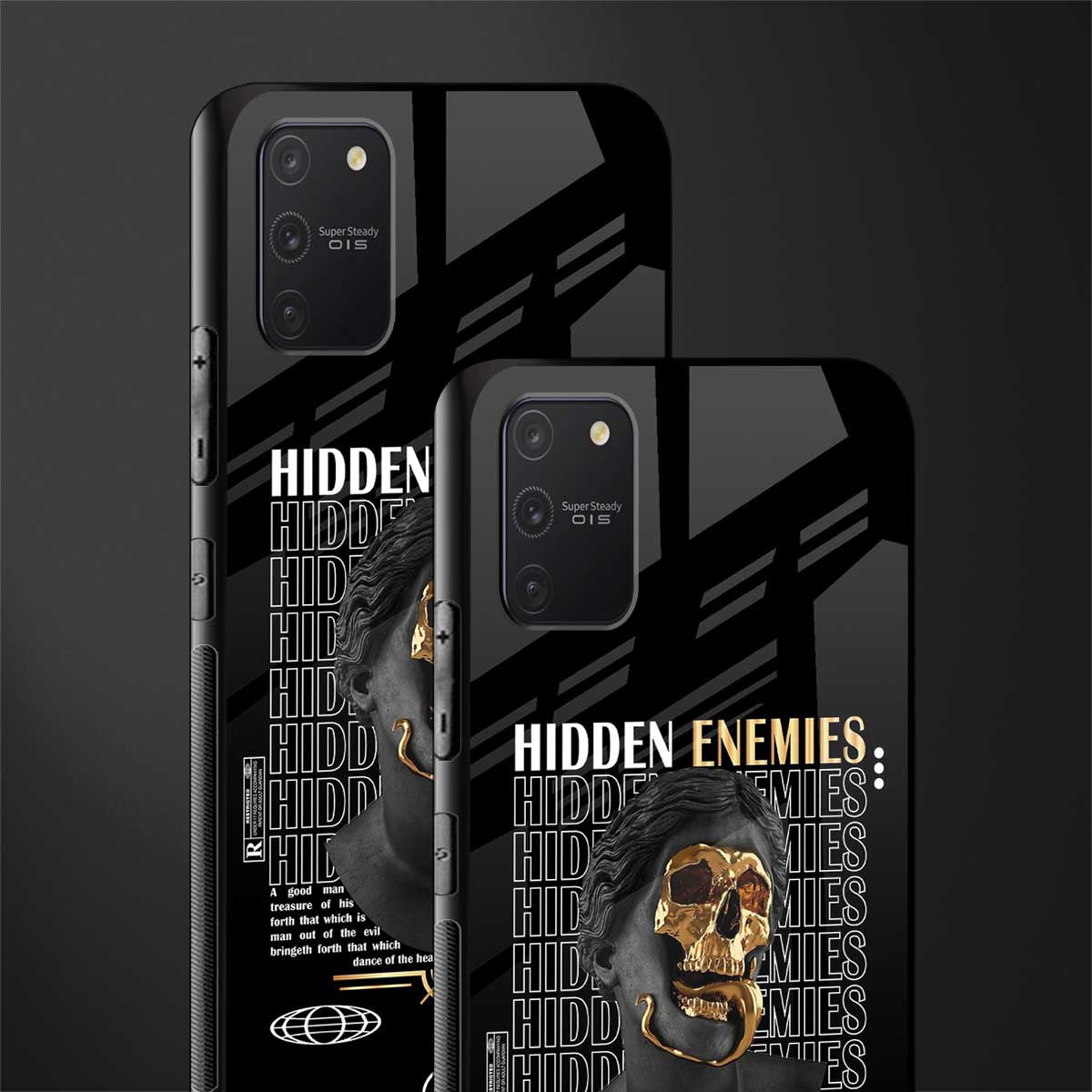 hidden enemies glass case for samsung galaxy a91 image-2