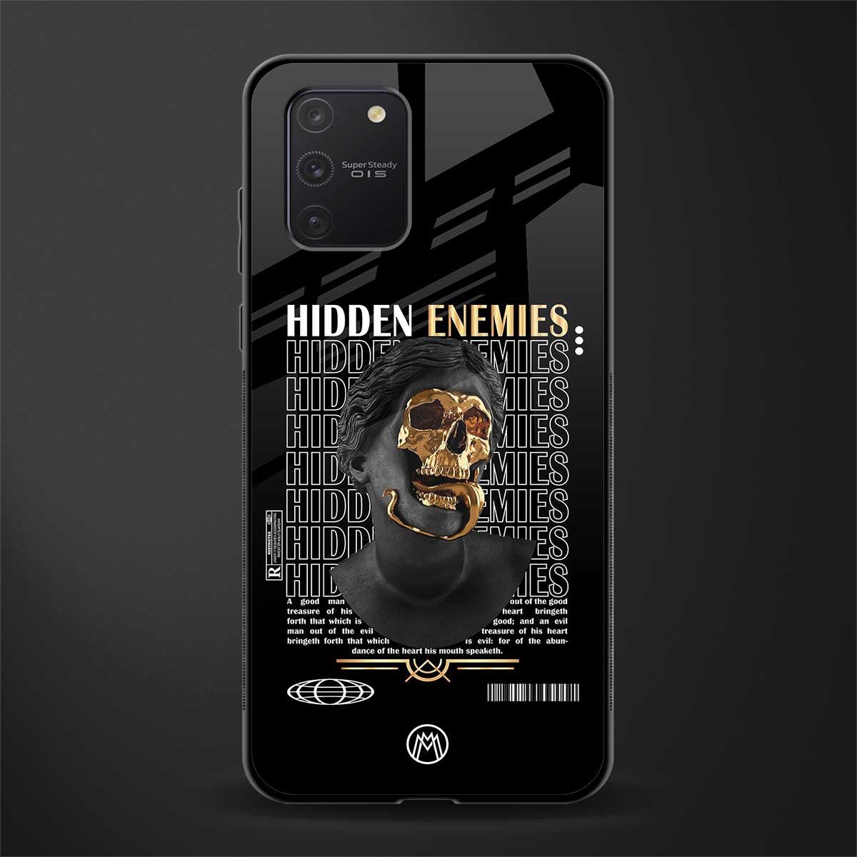 hidden enemies glass case for samsung galaxy a91 image