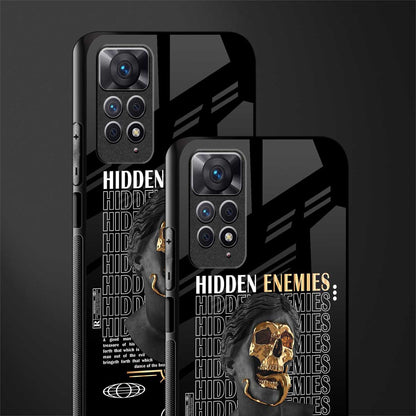 hidden enemies glass case for redmi note 11 pro image-2