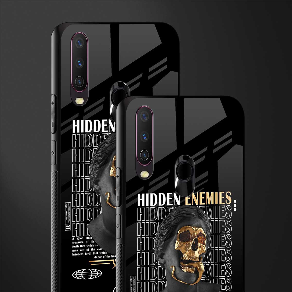 hidden enemies glass case for vivo y15 image-2