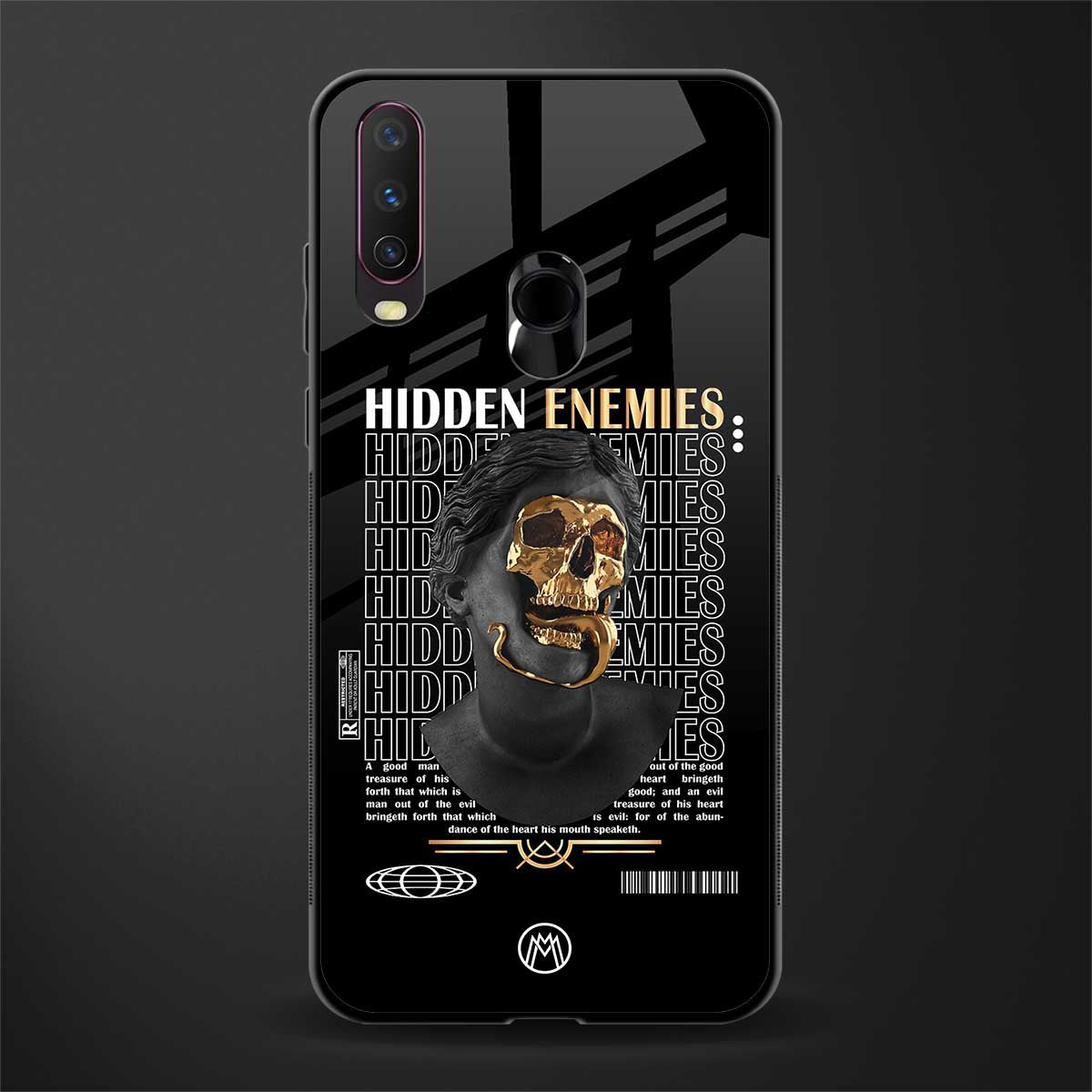 hidden enemies glass case for vivo y17 image