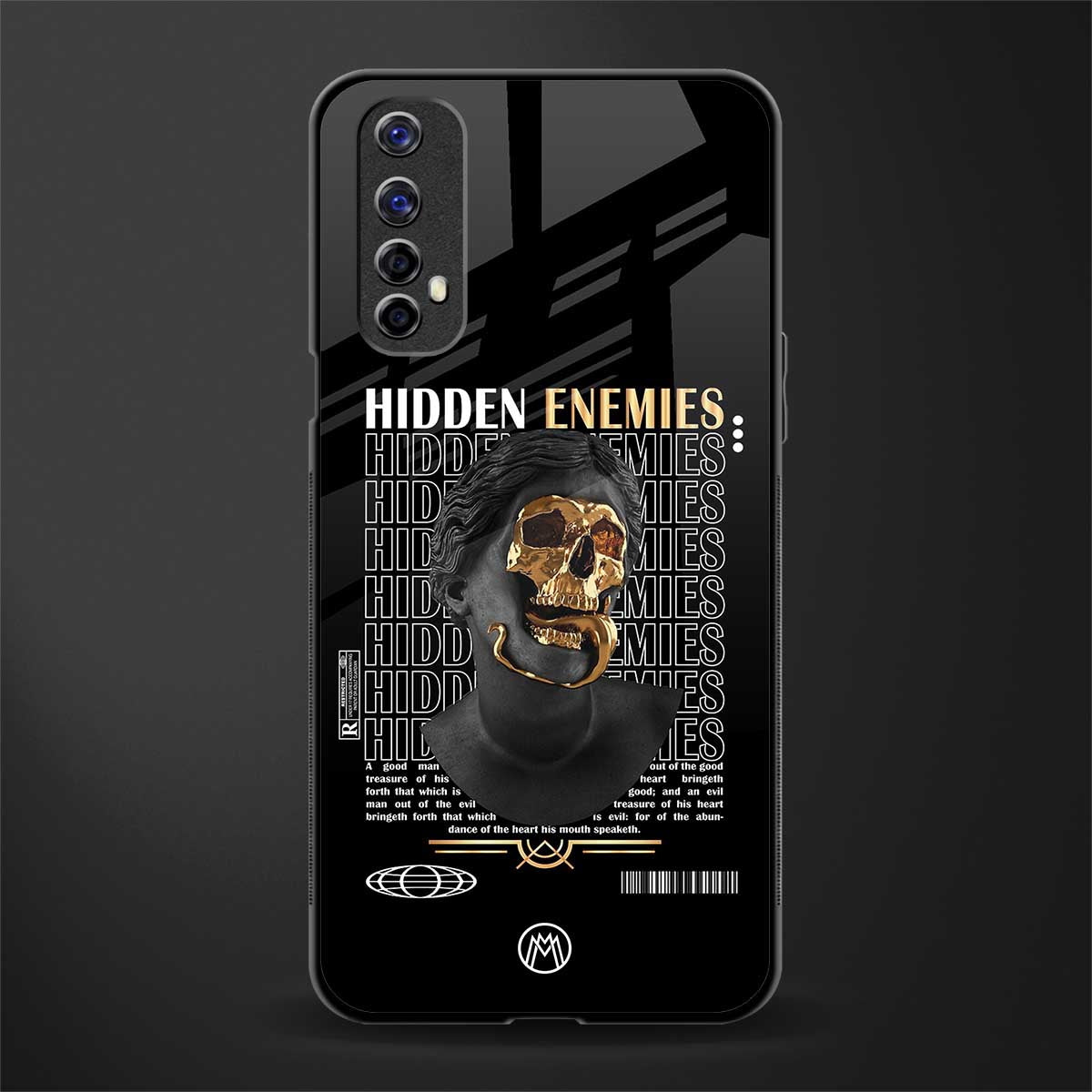 hidden enemies glass case for realme 7 image
