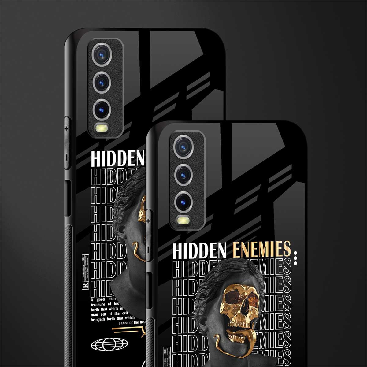 hidden enemies glass case for vivo y12s image-2