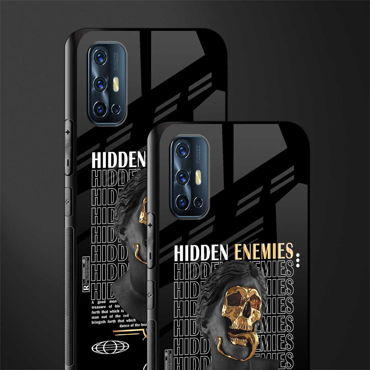 hidden enemies glass case for vivo v17 image-2