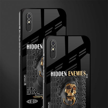 hidden enemies glass case for redmi 9a image-2