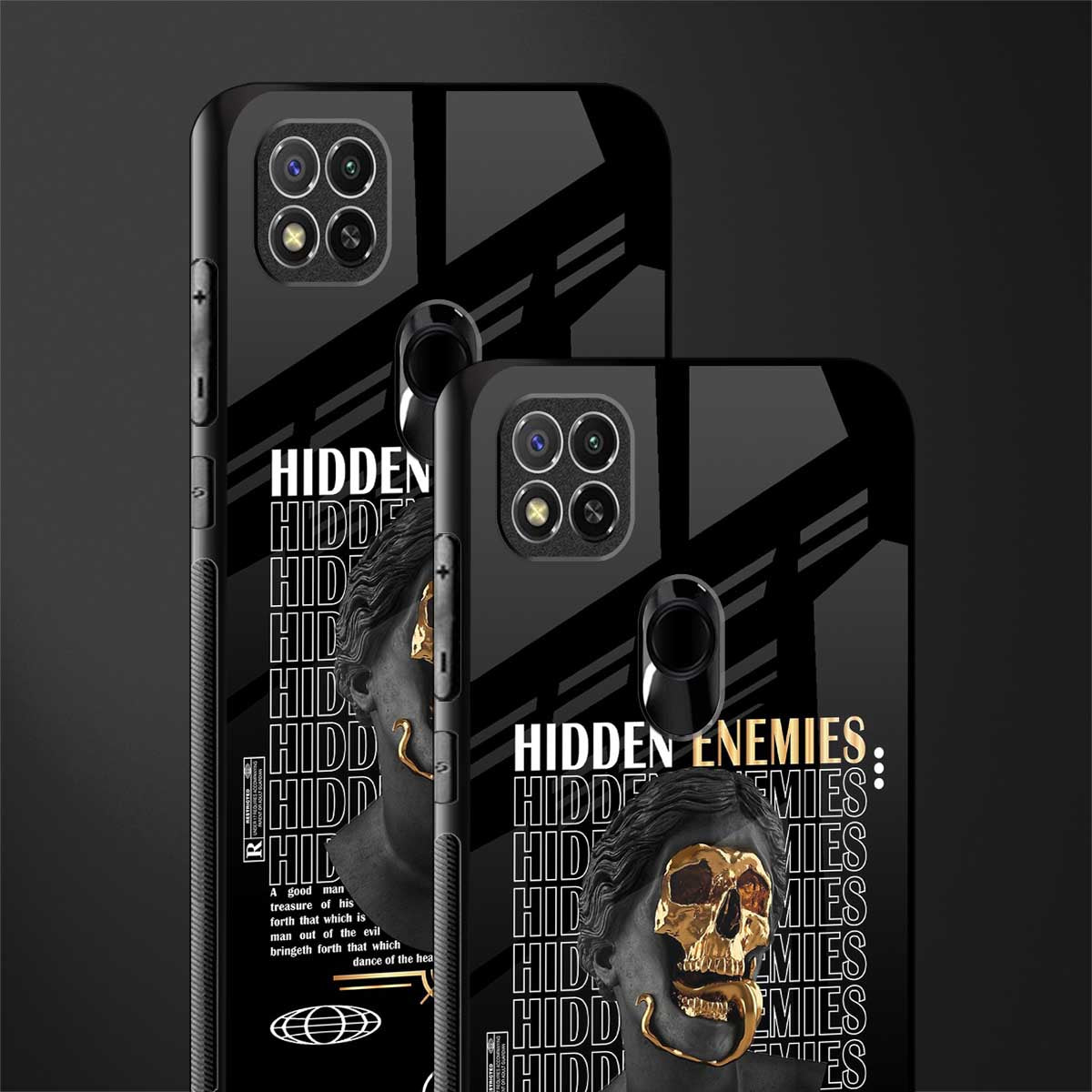 hidden enemies glass case for redmi 9 image-2