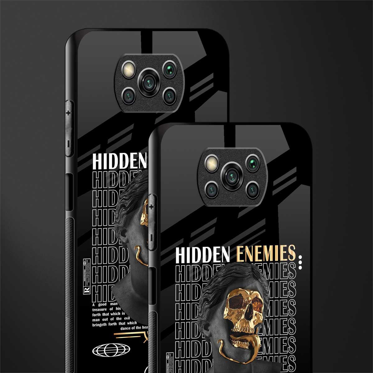 hidden enemies glass case for poco x3 pro image-2