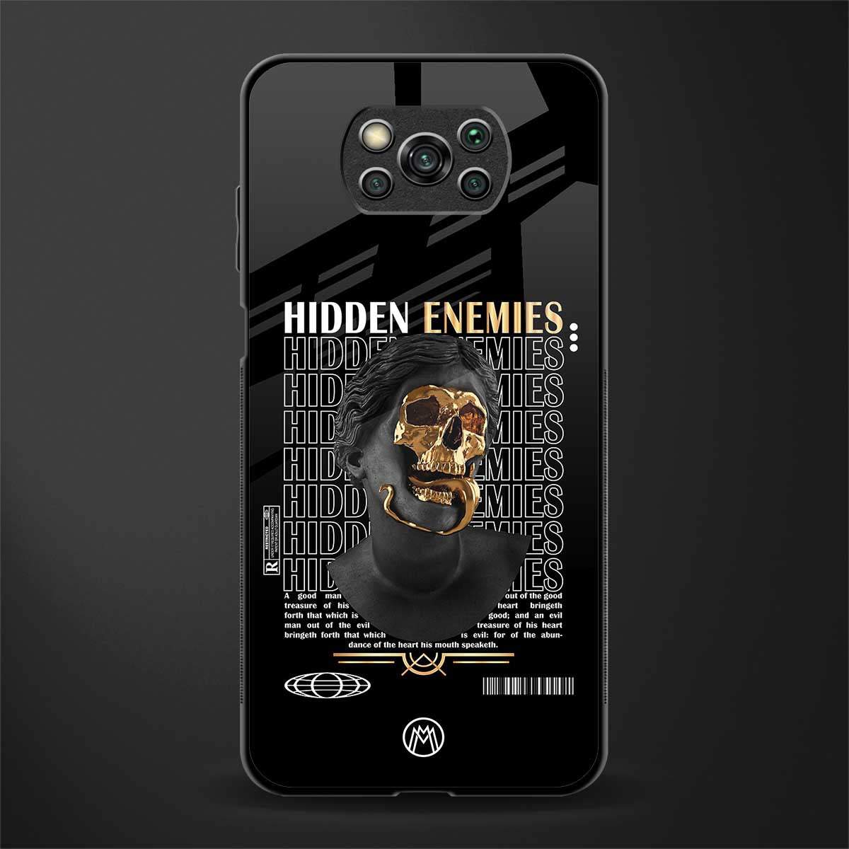 hidden enemies glass case for poco x3 image