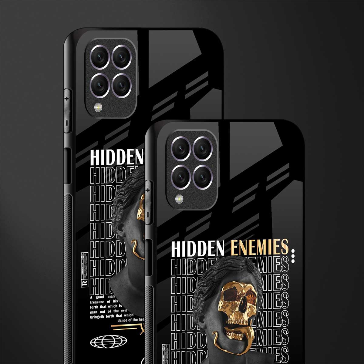 hidden enemies glass case for samsung galaxy f62 image-2