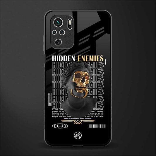 hidden enemies glass case for redmi note 10 image