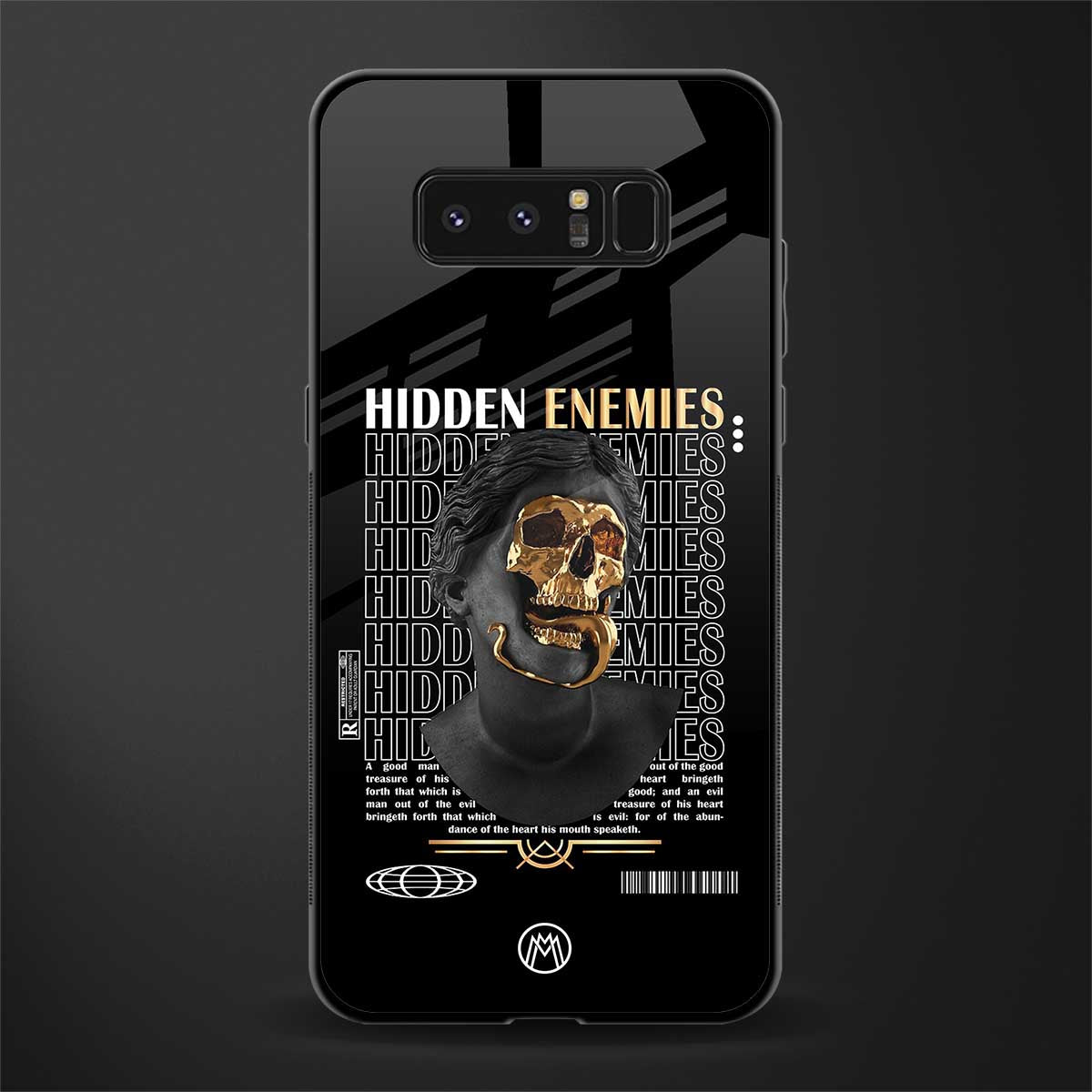 hidden enemies glass case for samsung galaxy note 8 image