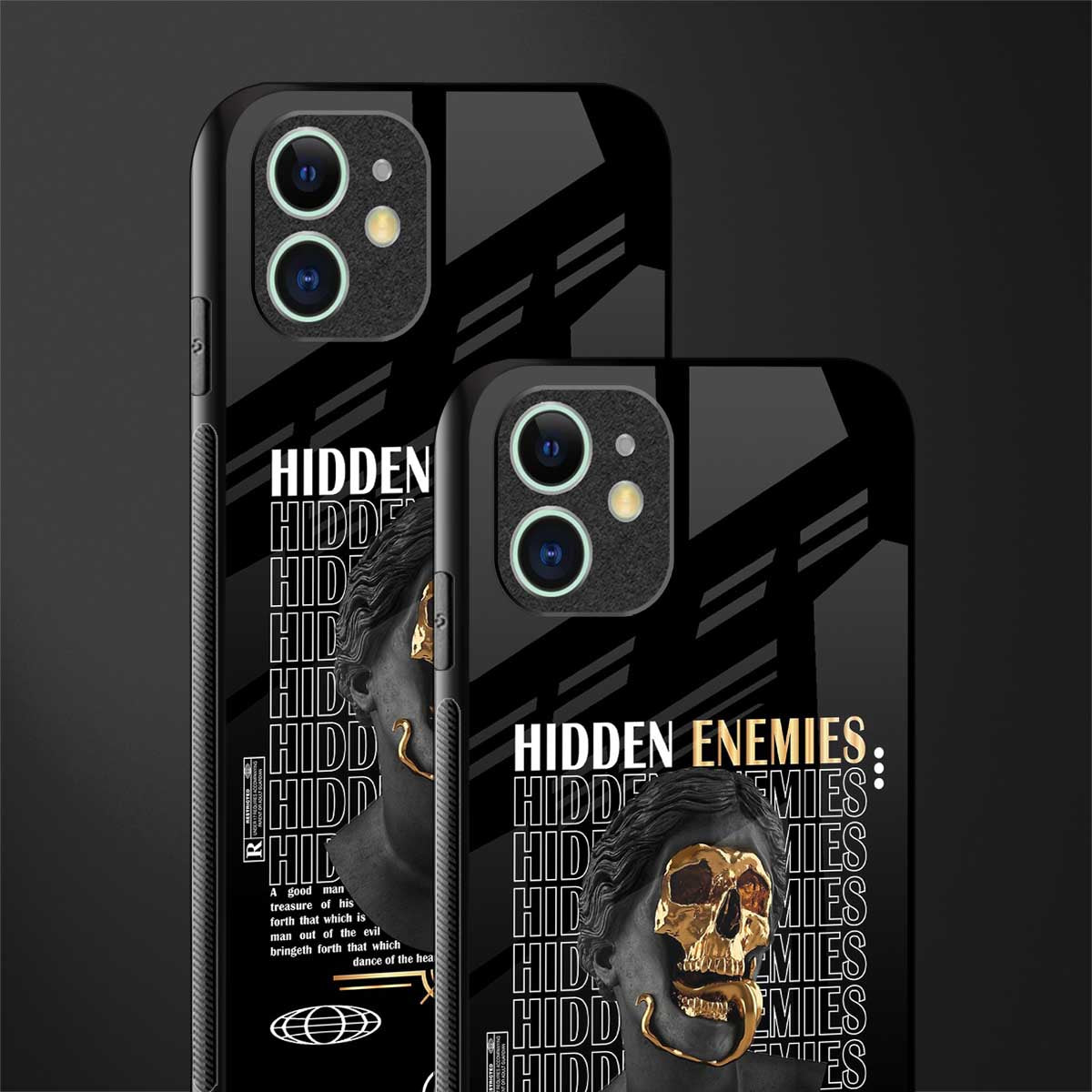 hidden enemies glass case for iphone 12 mini image-2