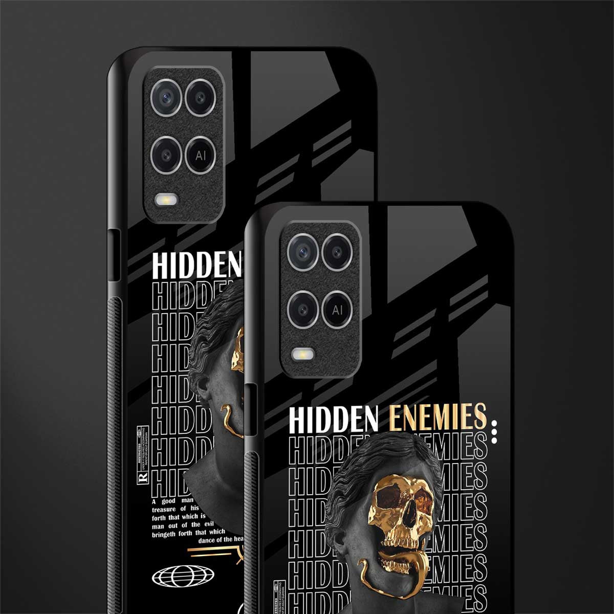 hidden enemies glass case for oppo a54 image-2