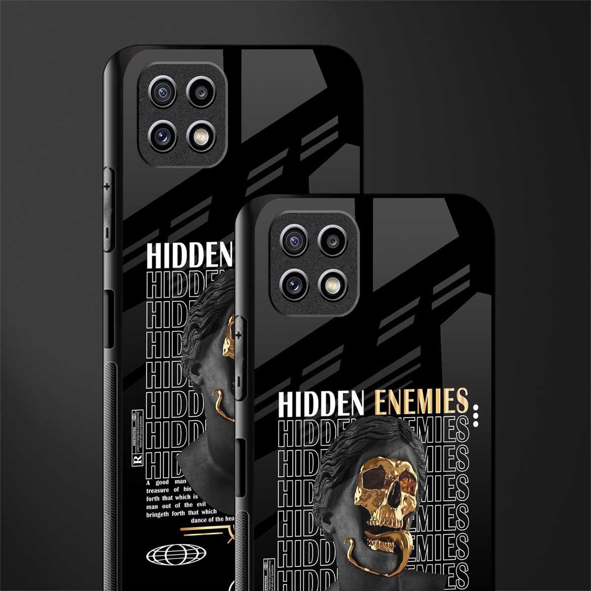 hidden enemies glass case for samsung galaxy a22 5g image-2