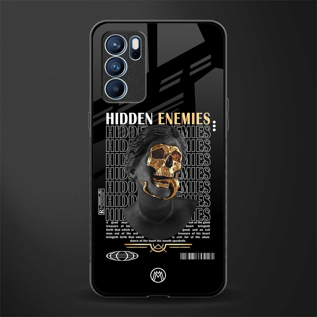 hidden enemies glass case for oppo reno6 5g image