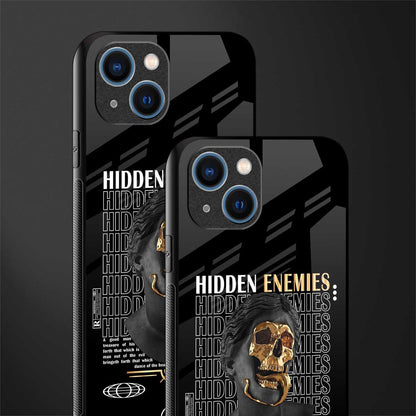 hidden enemies glass case for iphone 13 image-2