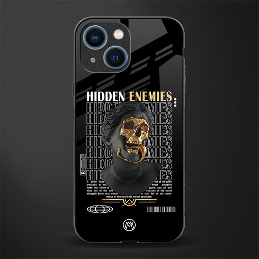hidden enemies glass case for iphone 13 mini image