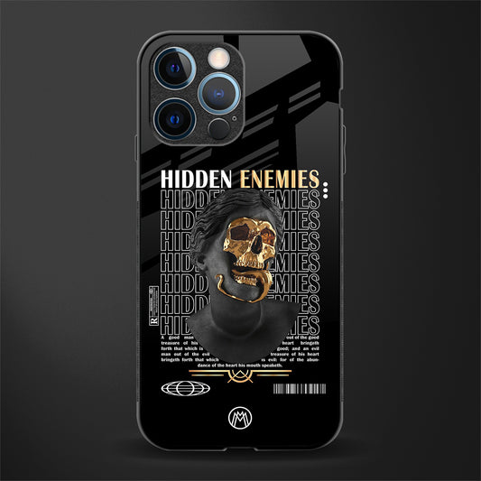 hidden enemies glass case for iphone 14 pro image