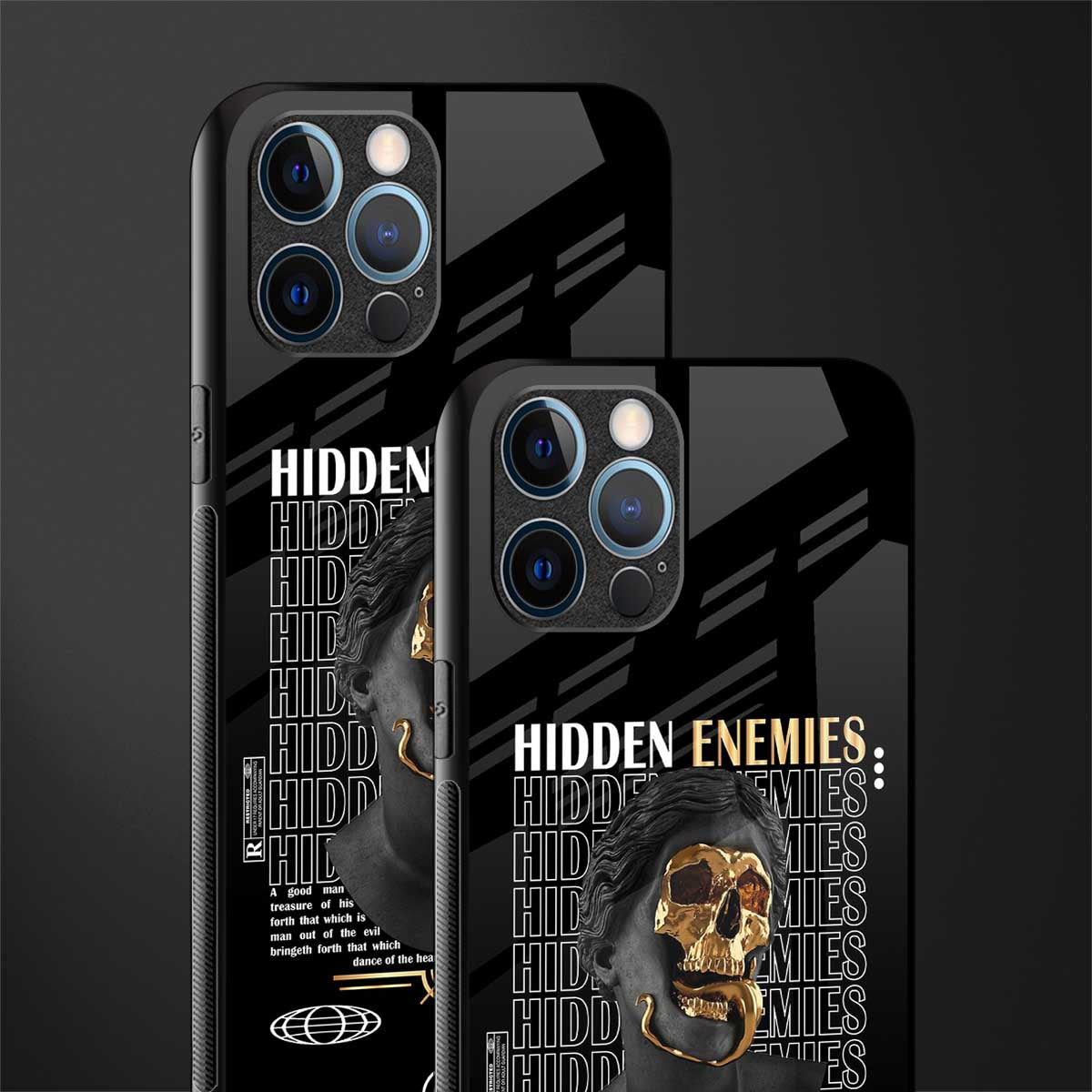 hidden enemies glass case for iphone 12 pro max image-2