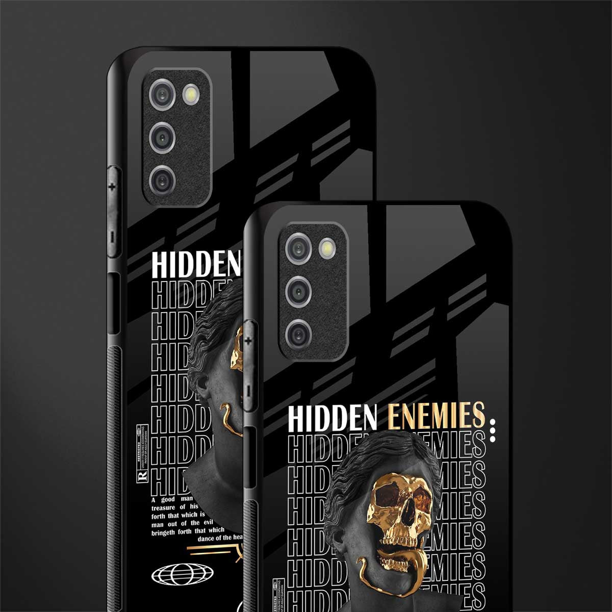 hidden enemies glass case for samsung galaxy a03s image-2