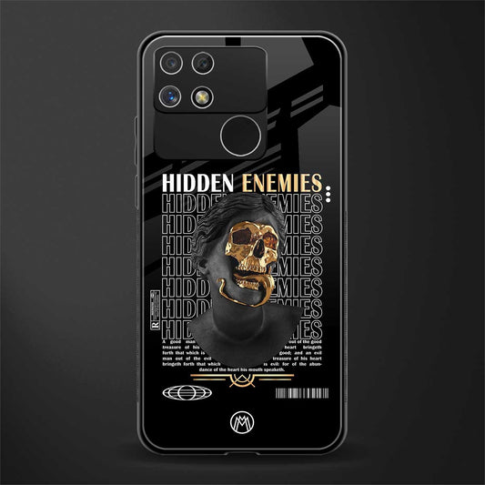 hidden enemies back phone cover | glass case for realme narzo 50a