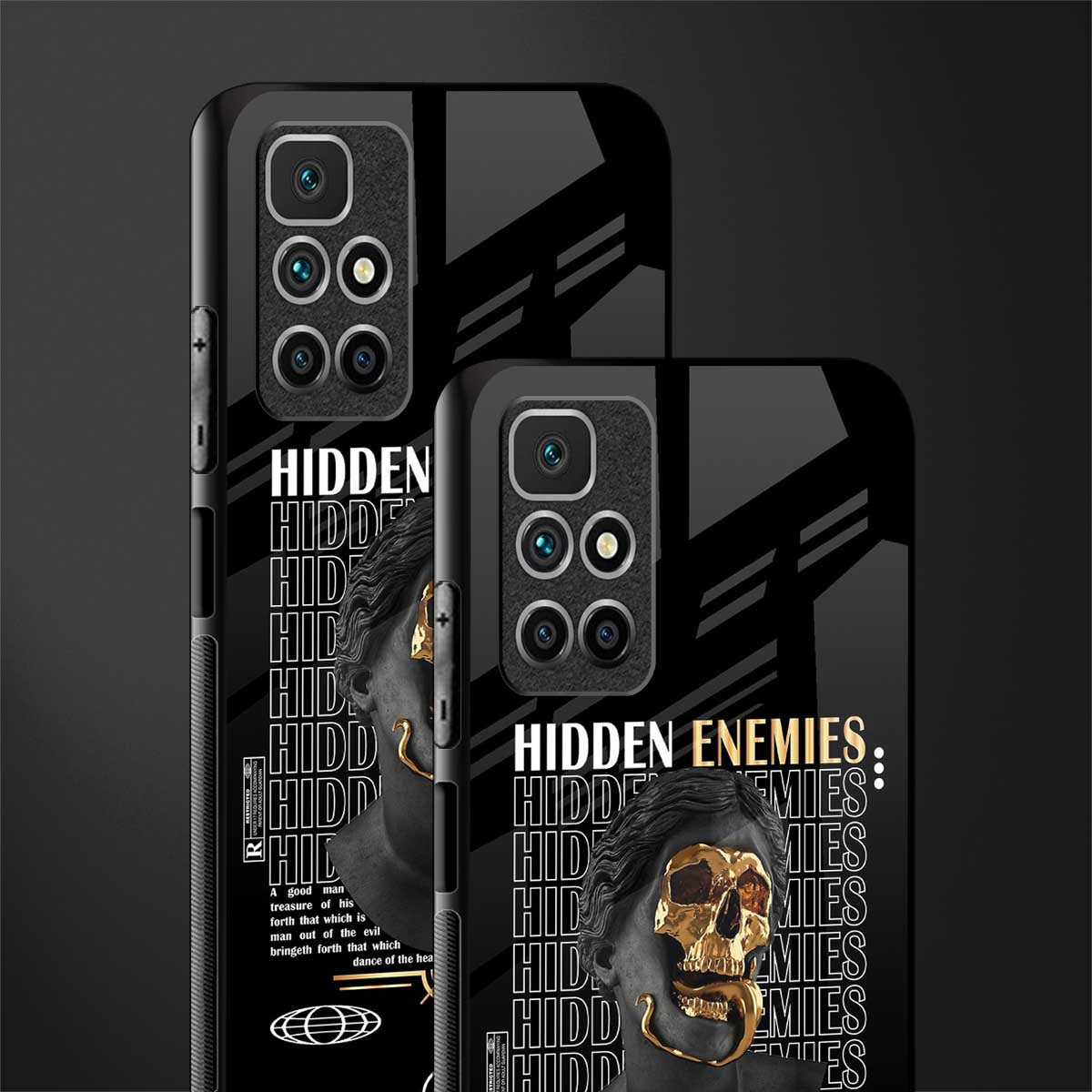 hidden enemies glass case for redmi 10 prime image-2