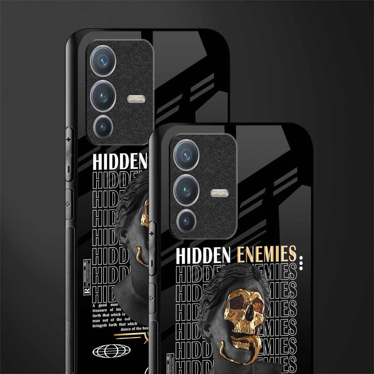 hidden enemies glass case for vivo v23 pro 5g image-2