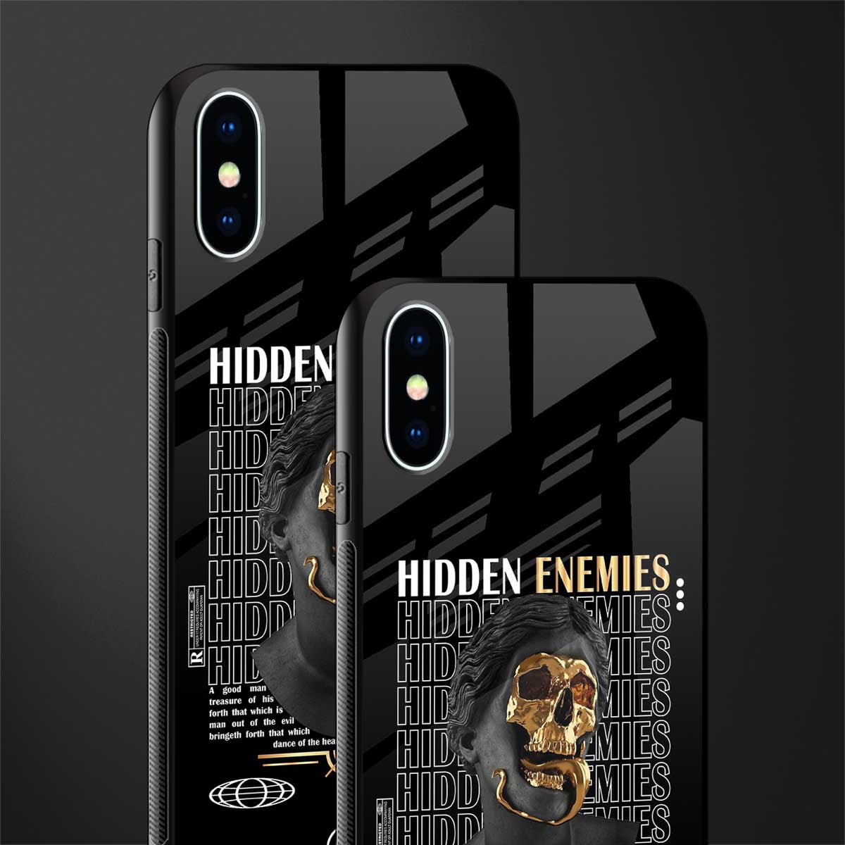 hidden enemies glass case for iphone xs image-2