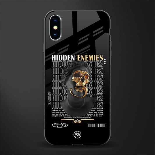 hidden enemies glass case for iphone xs image