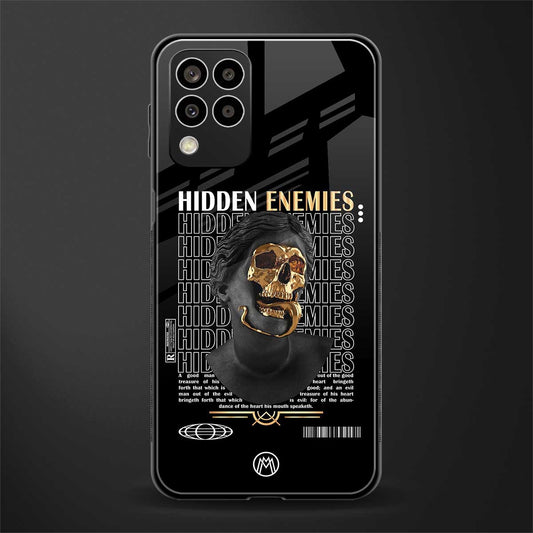 hidden enemies back phone cover | glass case for samsung galaxy m33 5g