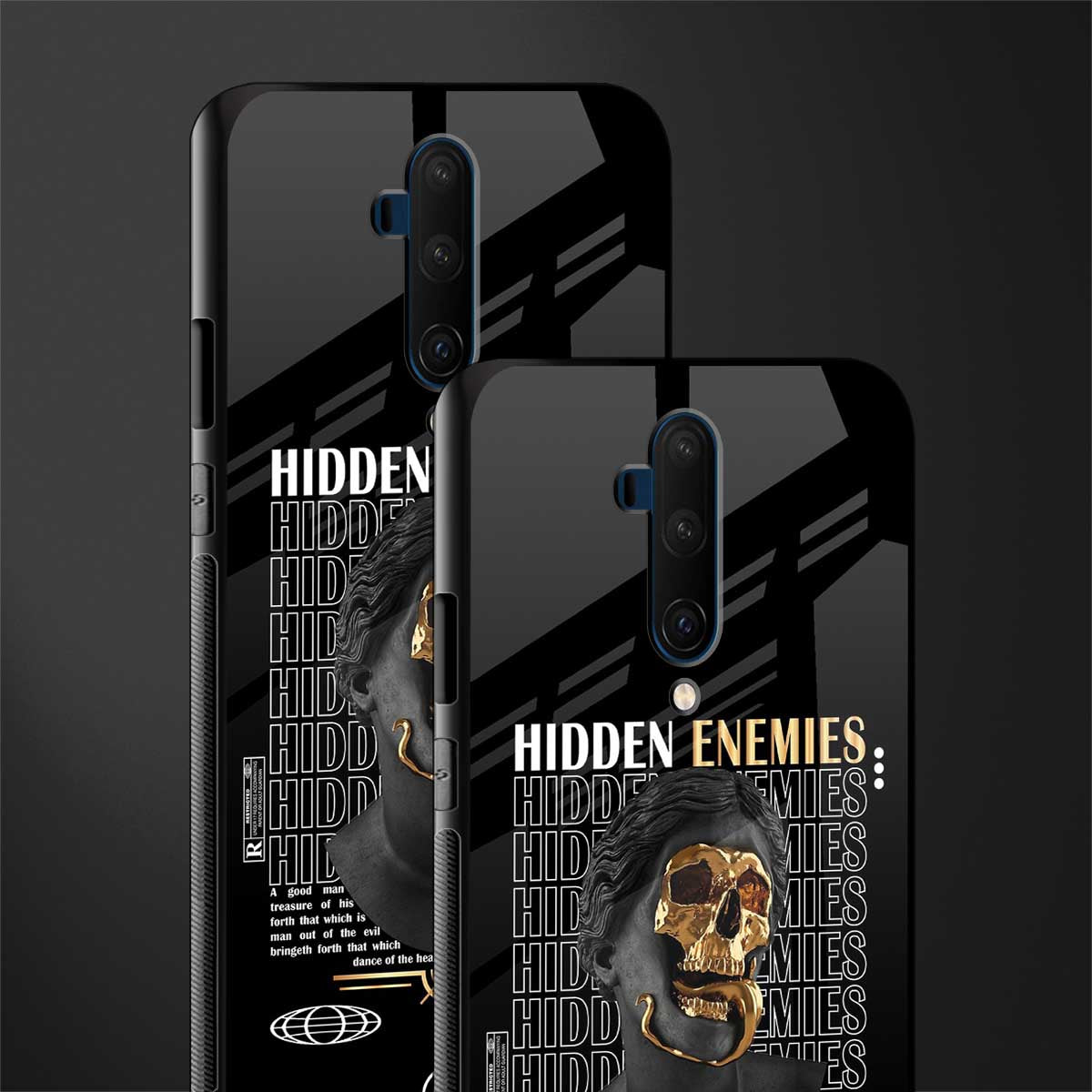 hidden enemies glass case for oneplus 7t pro image-2