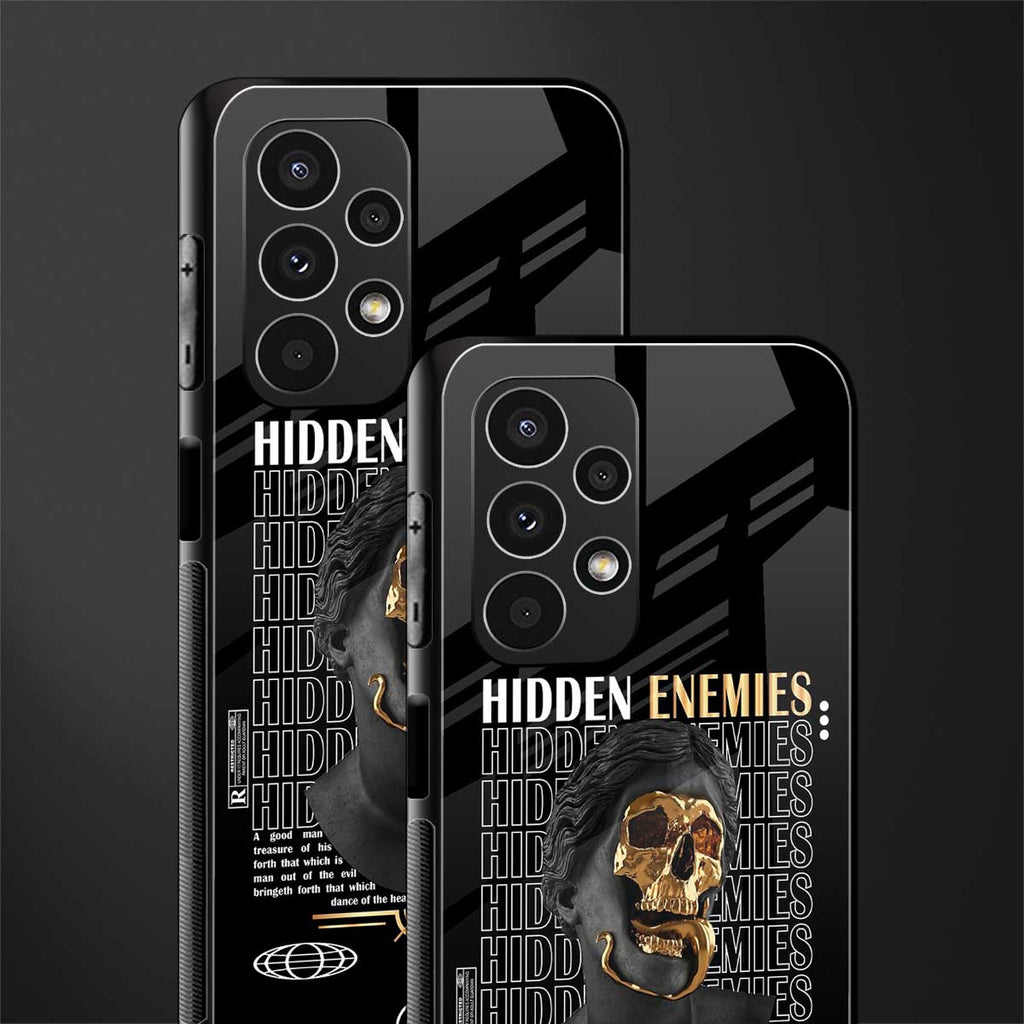 hidden enemies back phone cover | glass case for samsung galaxy a13 4g