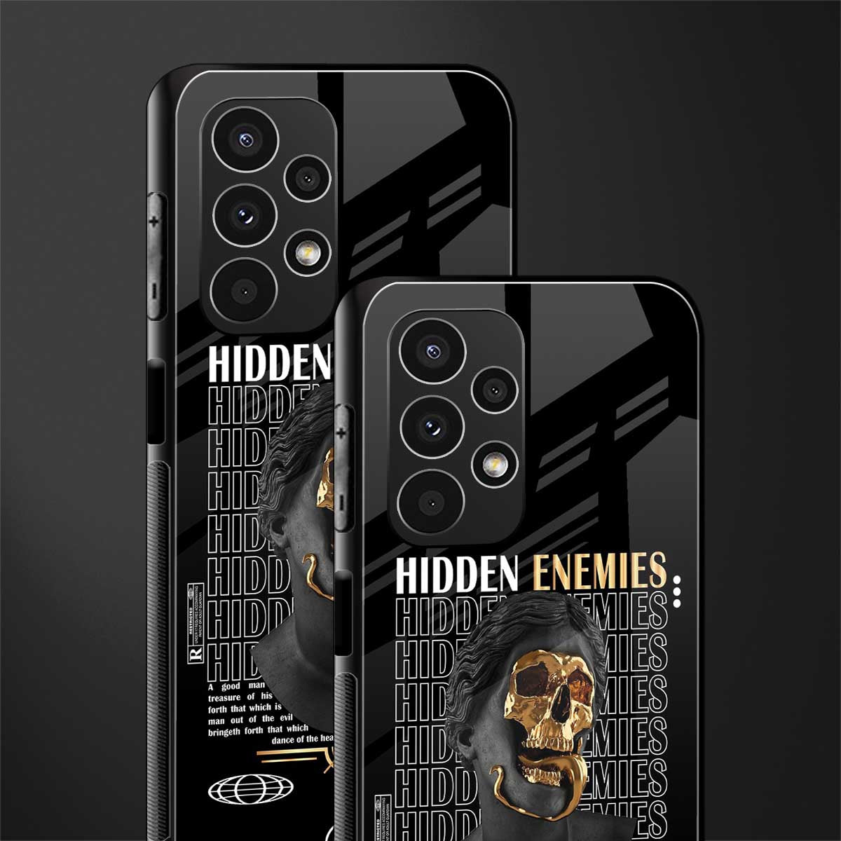 hidden enemies back phone cover | glass case for samsung galaxy a13 4g