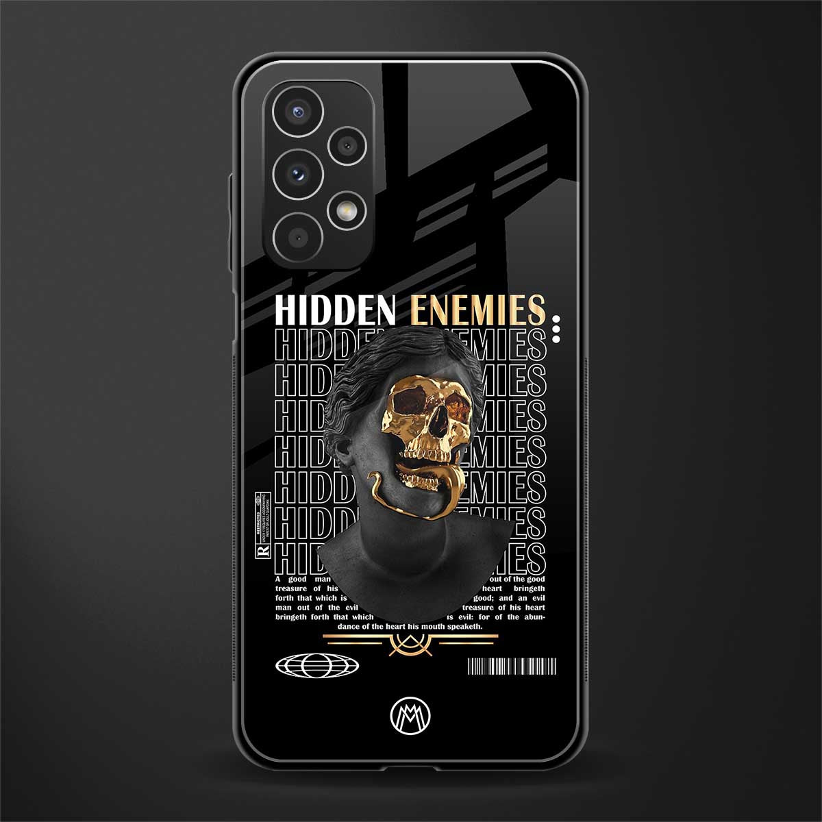 hidden enemies back phone cover | glass case for samsung galaxy a13 4g