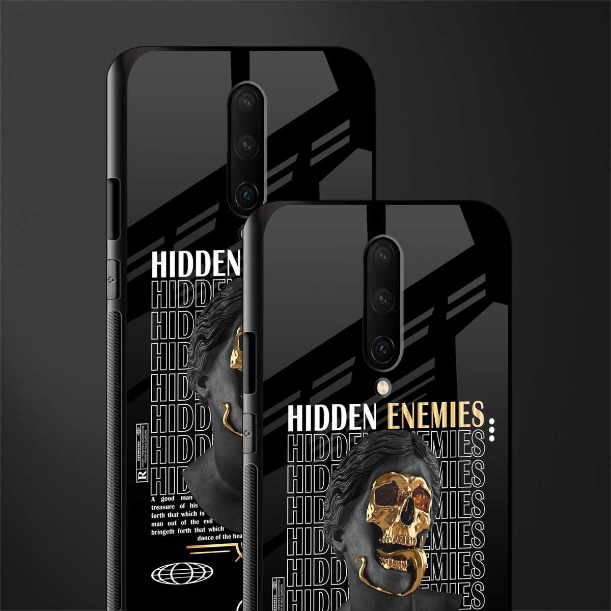 hidden enemies glass case for oneplus 7 pro image-2