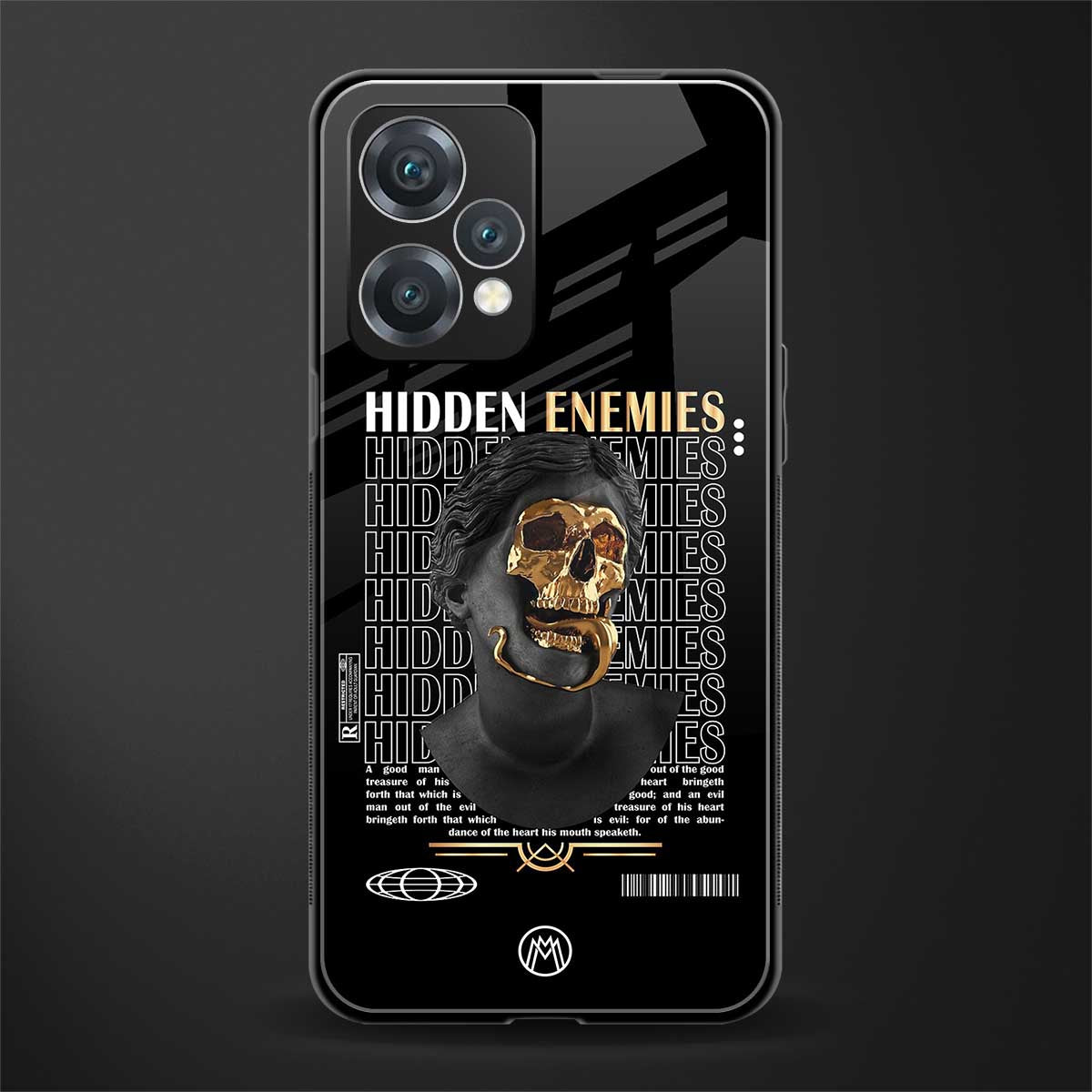 hidden enemies back phone cover | glass case for oneplus nord ce 2 lite 5g